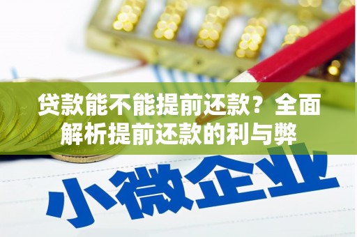 琼山贷款能不能提前还款？全面解析提前还款的利与弊