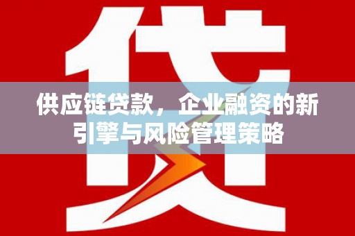 琼山供应链贷款，企业融资的新引擎与风险管理策略