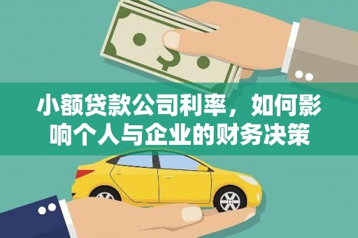 琼山小额贷款公司利率，如何影响个人与企业的财务决策
