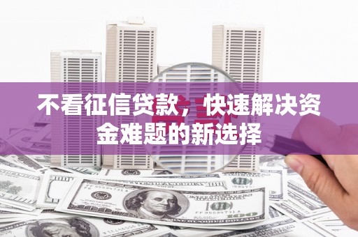 琼山不看征信贷款，快速解决资金难题的新选择