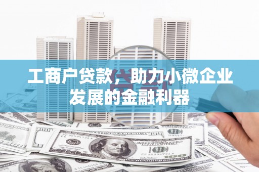 琼山工商户贷款，助力小微企业发展的金融利器