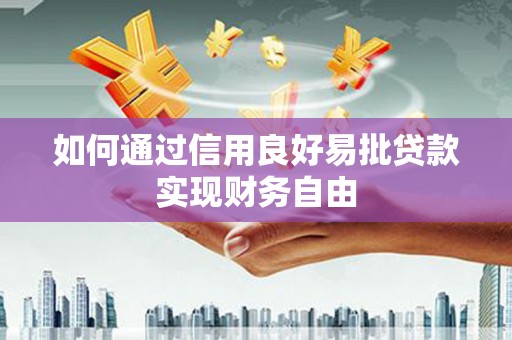 琼山如何通过信用良好易批贷款实现财务自由