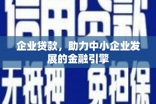 琼山企业贷款，助力中小企业发展的金融引擎