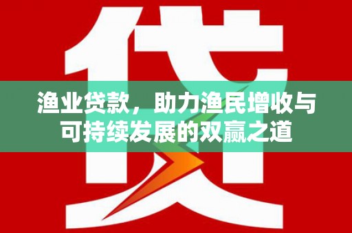 琼山渔业贷款，助力渔民增收与可持续发展的双赢之道