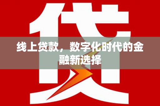 琼山线上贷款，数字化时代的金融新选择